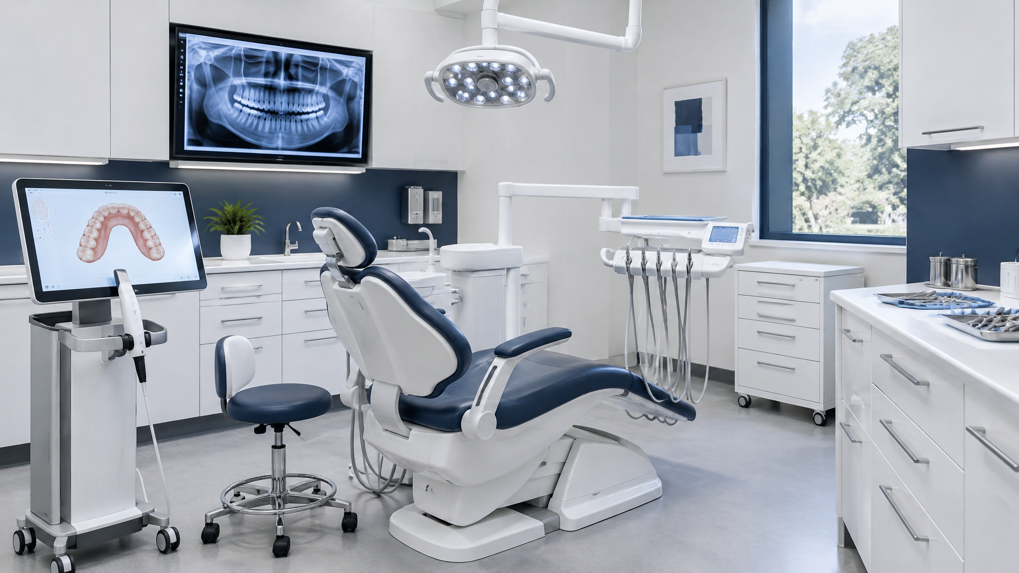 Advanced dental treatment room with modern equipment