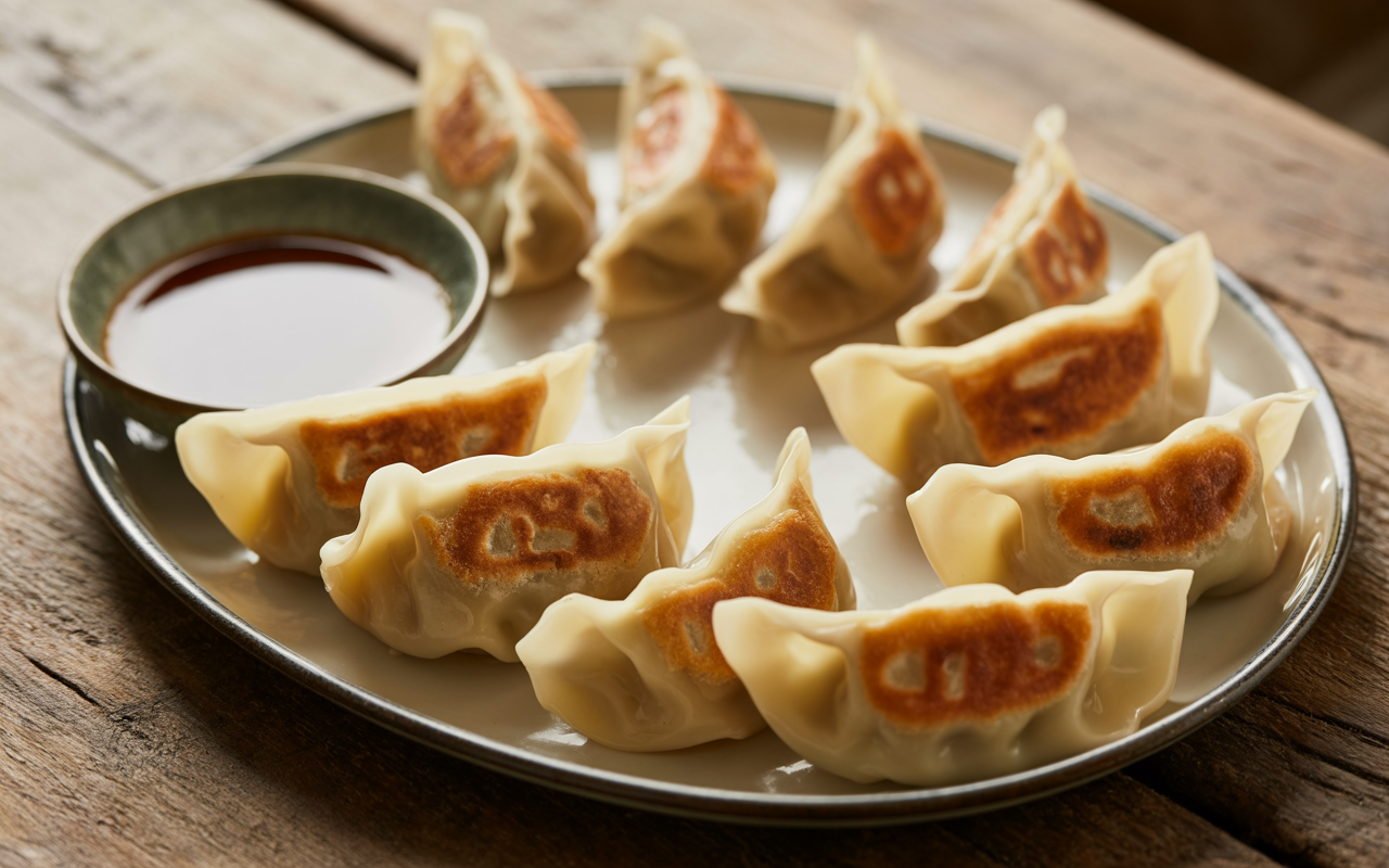 Pork Gyoza with Cannabis Ponzu