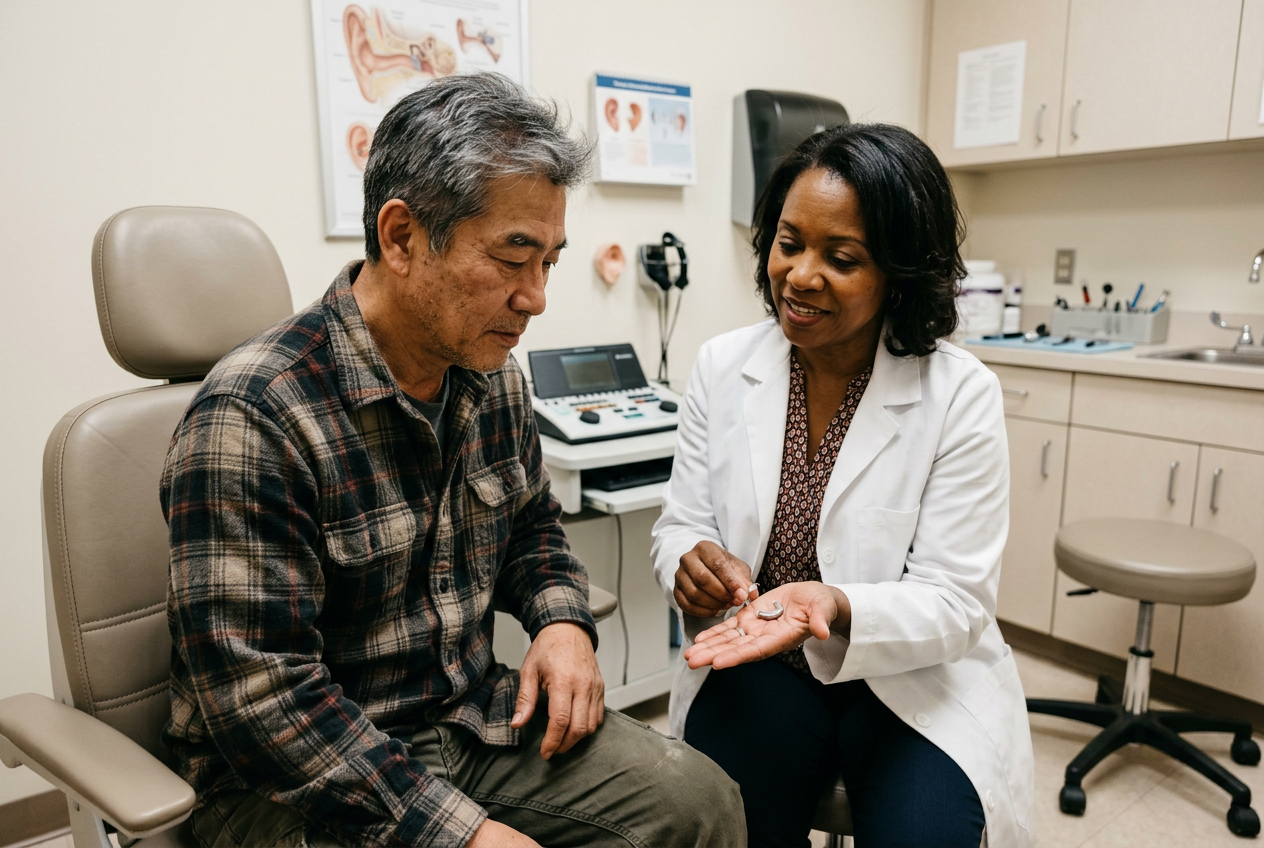 Hearing Aids and Glasses: The Exam Is Easy to Get, the Device Has a Rule