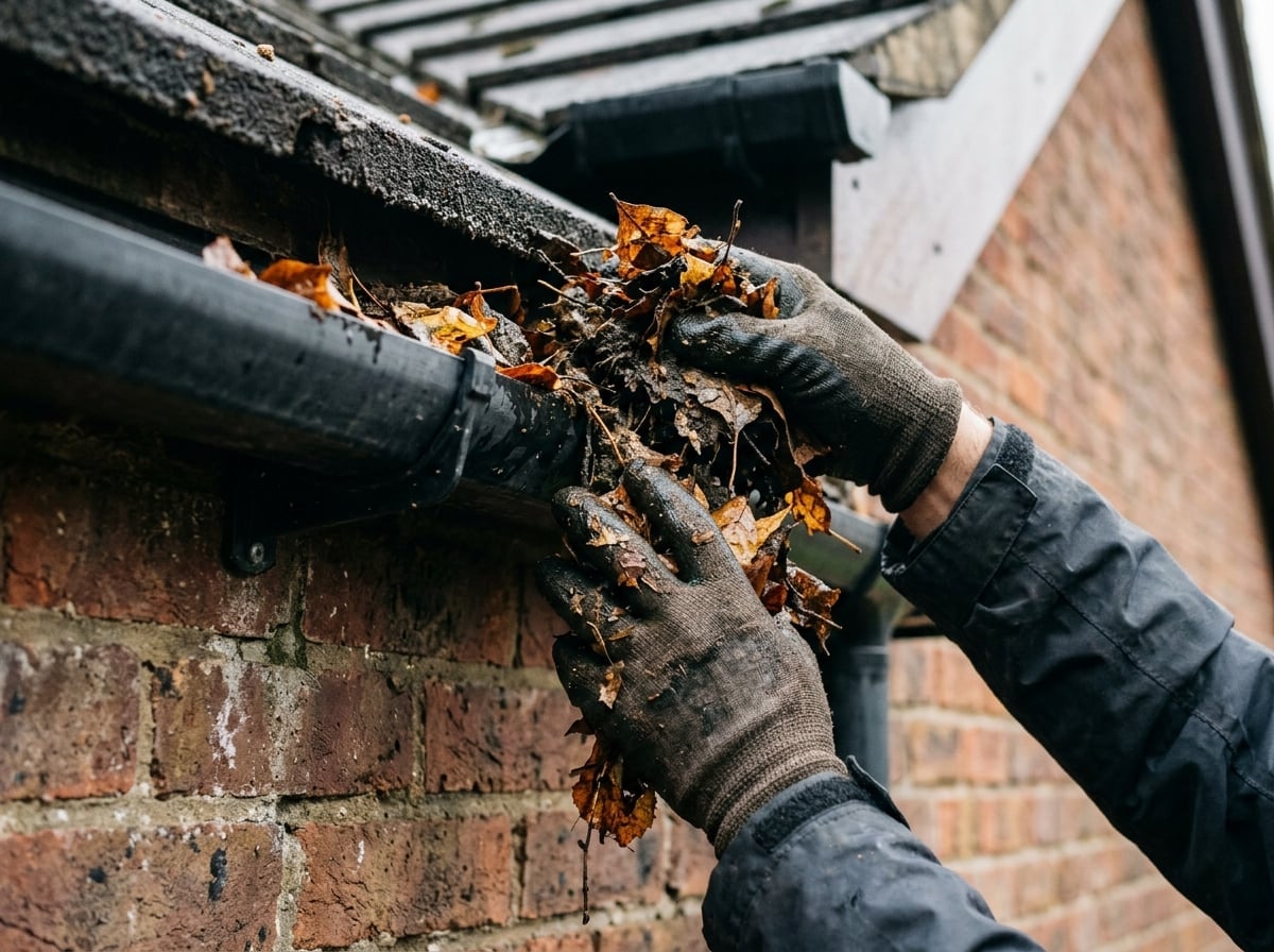 Gutter cleaning and debris removal