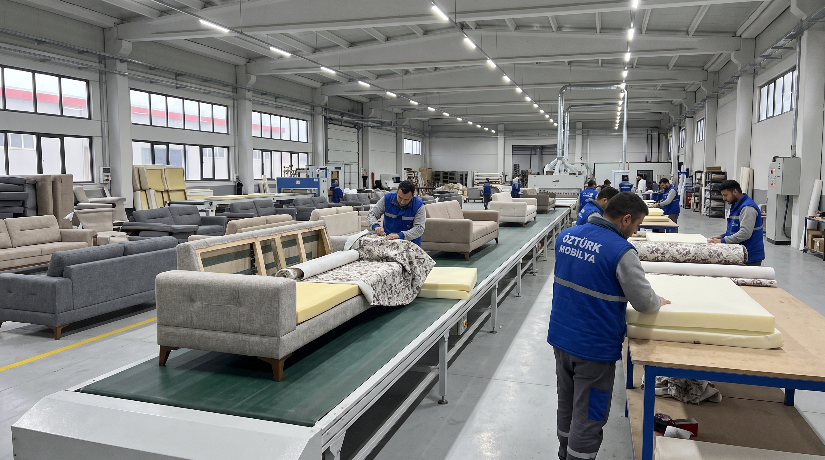 İnegöl’deki mobilya fabrikalarında üretim yoğunluğu sürüyor.