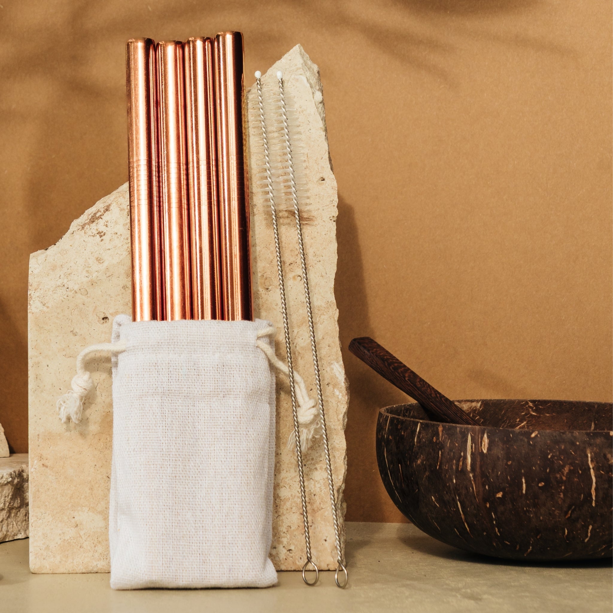 Reusable Metal Straws Set