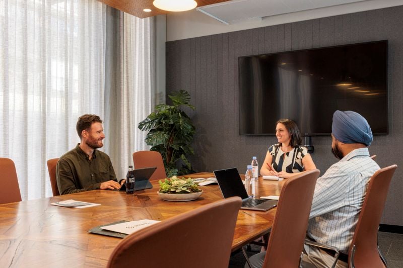 Professional corporate boardroom setting