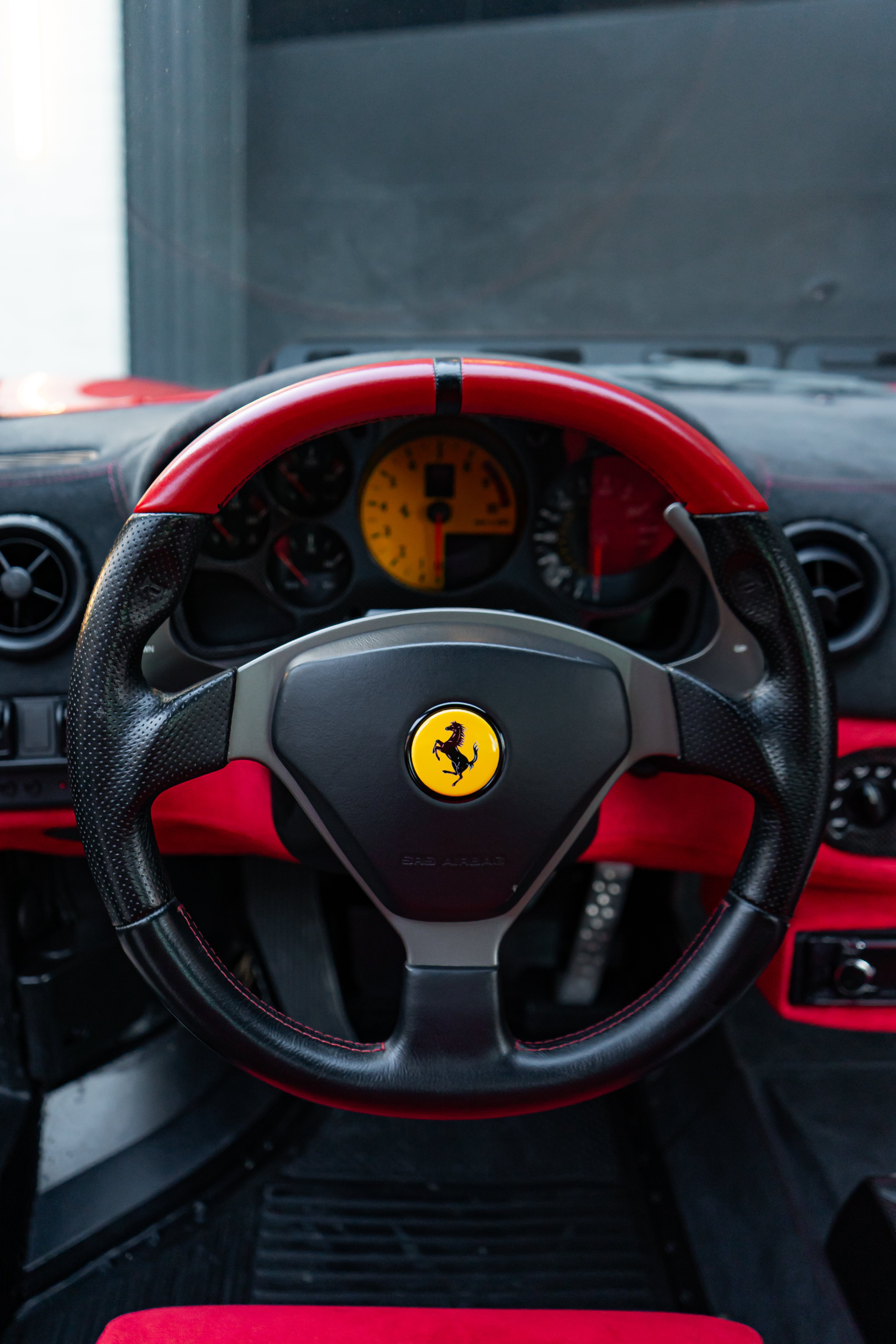 Ferrari 360 Challenge Stradale steering wheel with Prancing Horse emblem
