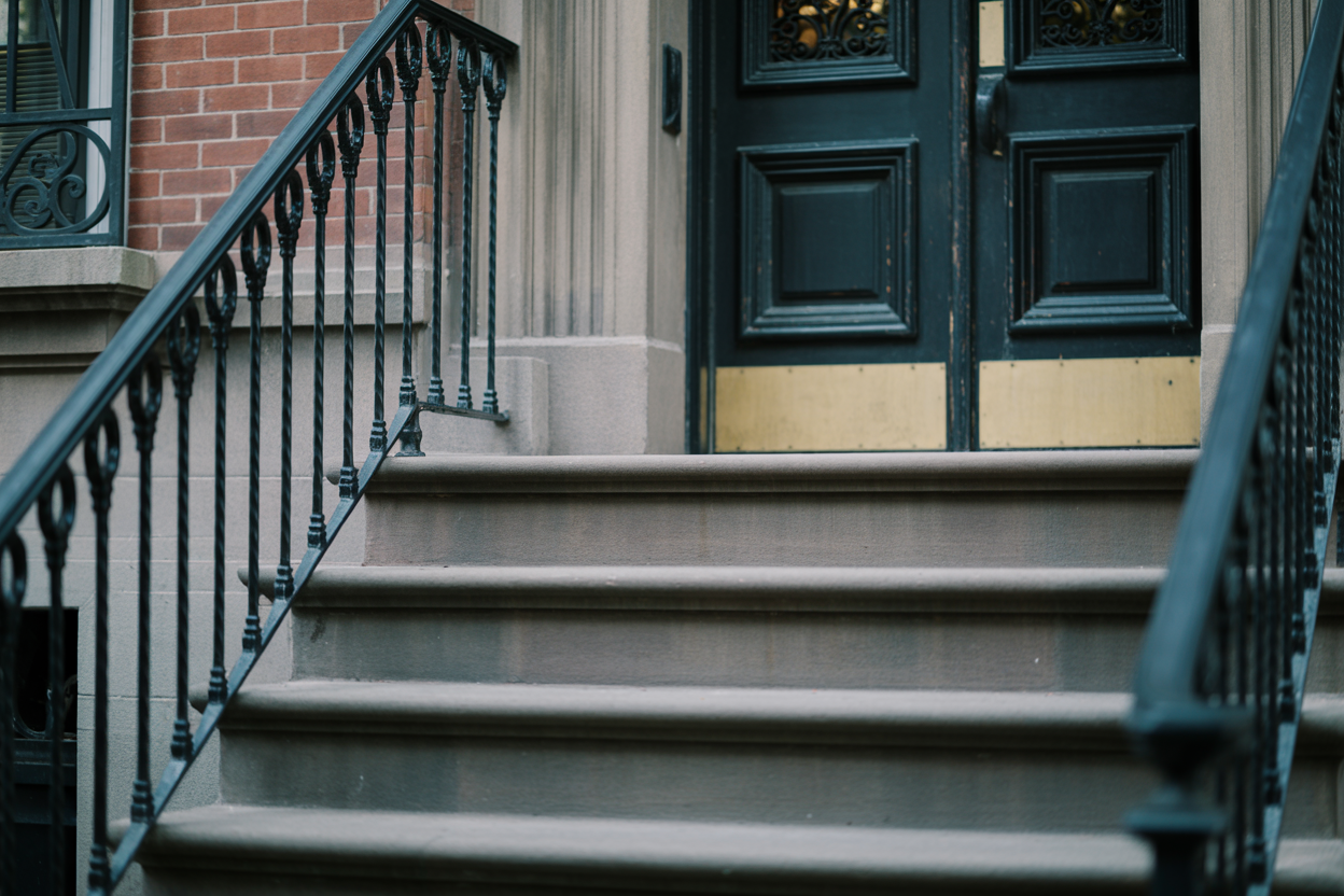 New York brownstone doorway detail