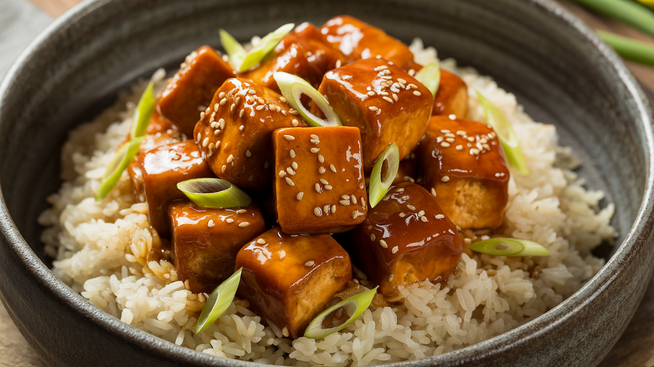 Tangerine-Glazed Tofu Bowls