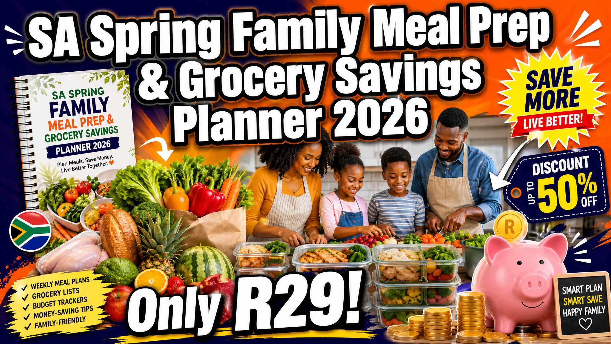 SA Spring Family Meal Prep & Grocery Savings Planner 2026