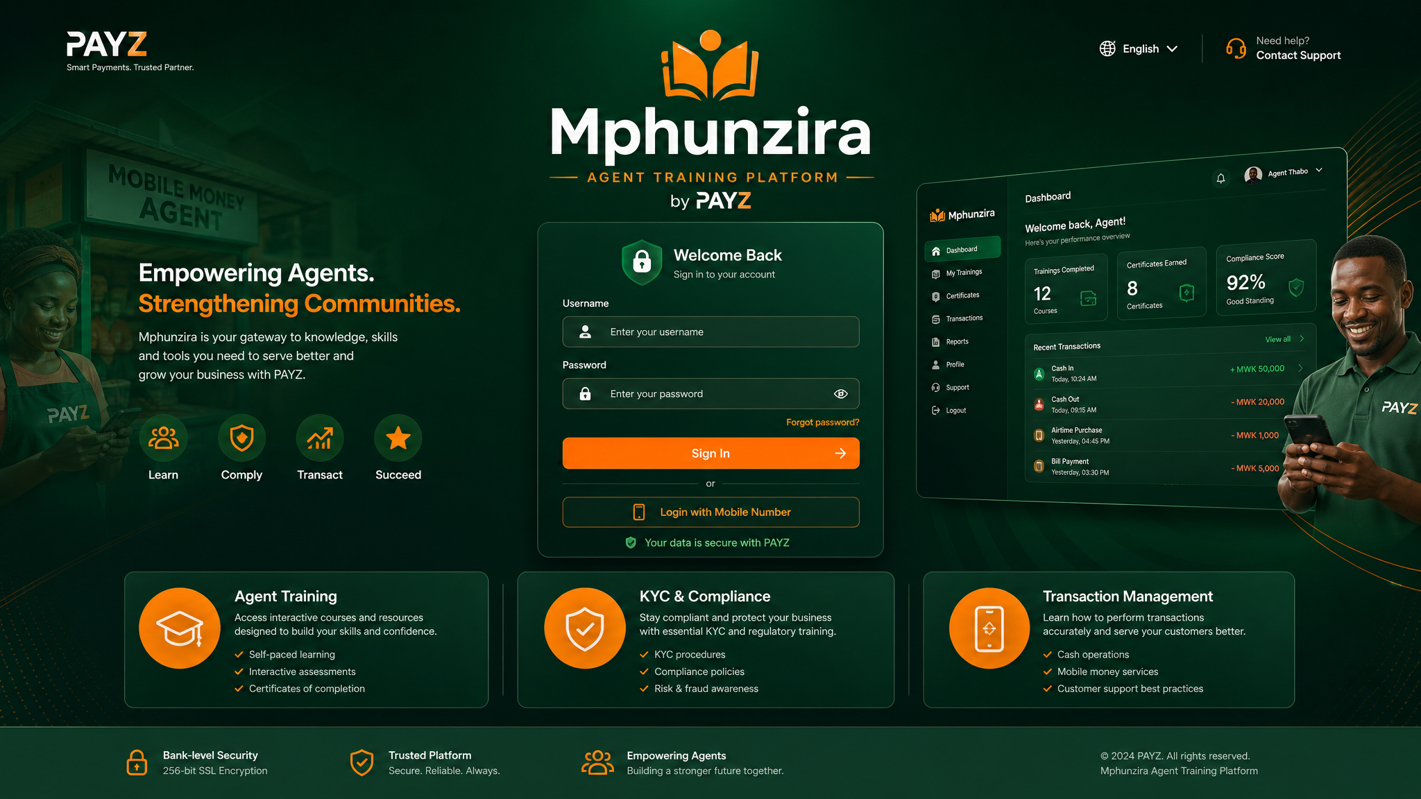 Mphunzira Agent Training Platform