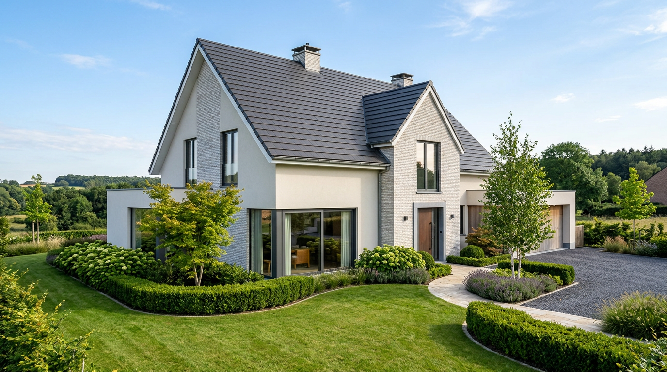 Modern Walloon villa with new roof