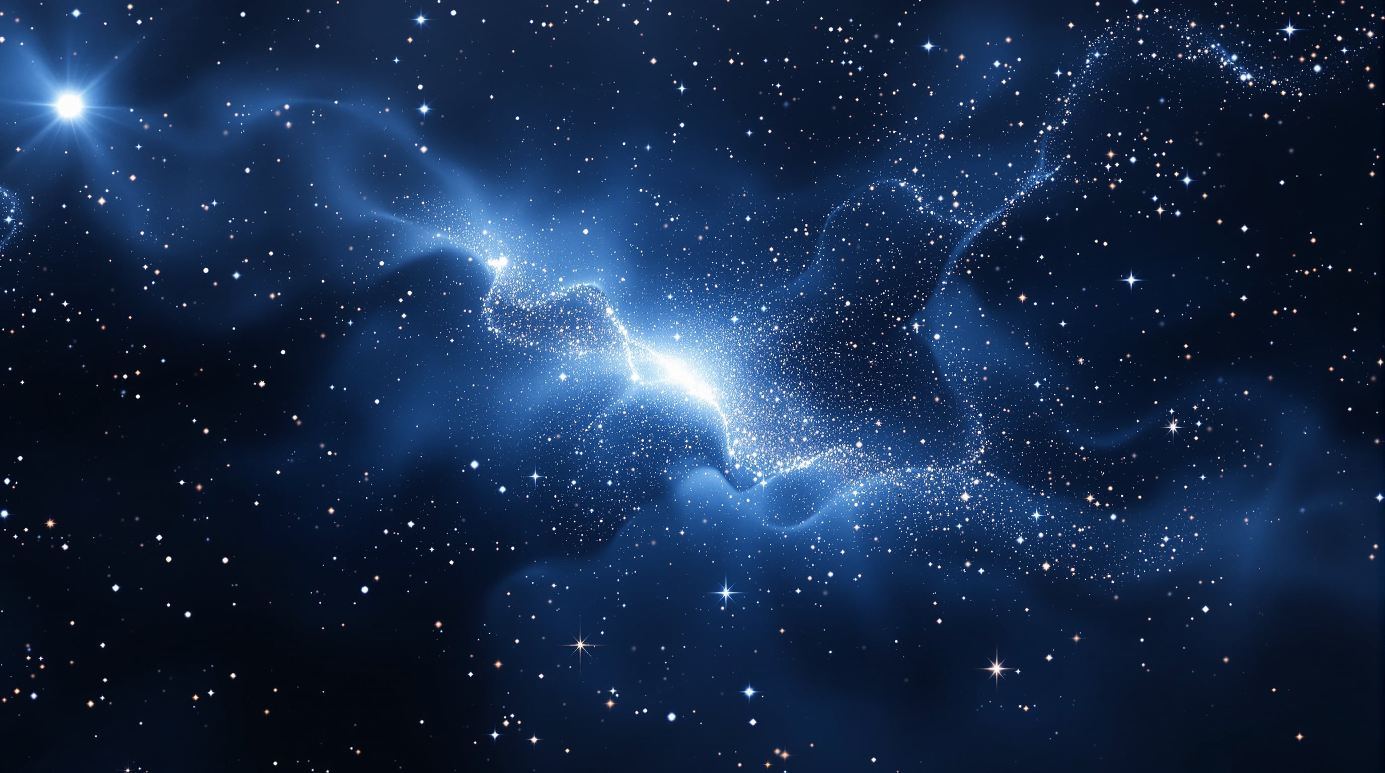 Nebulosa conceptual azul marino y plata