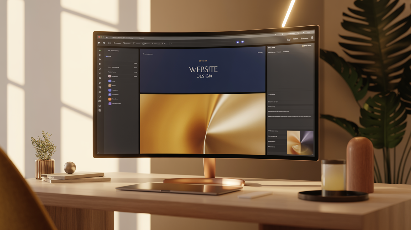 Processus de design web dans un espace de travail moderne et élégant