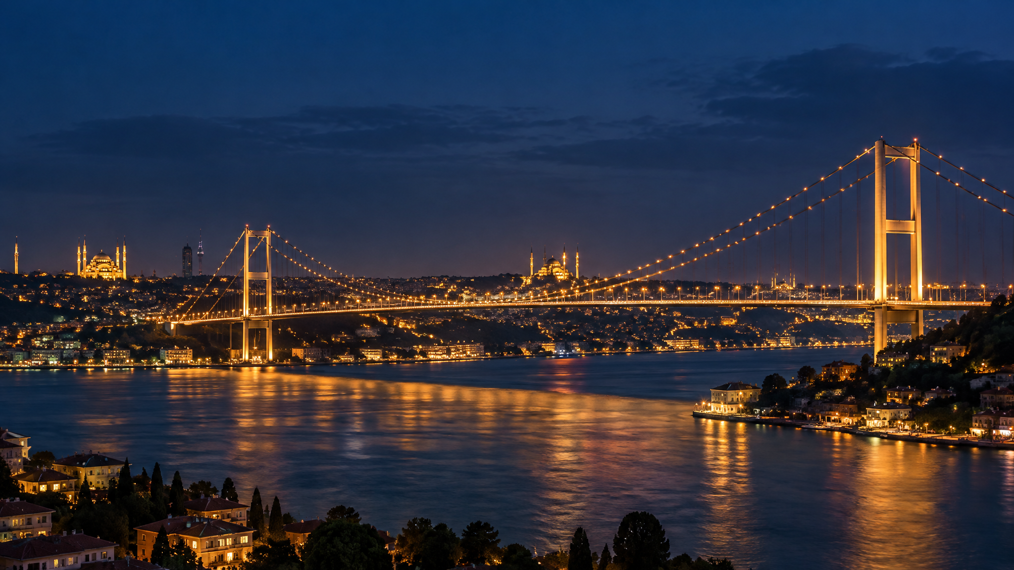 İstanbul Boğazı köprüsü — iki kıtayı birbirine bağlayan köprü simgesi