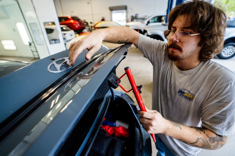 Professional auto body shop facility
