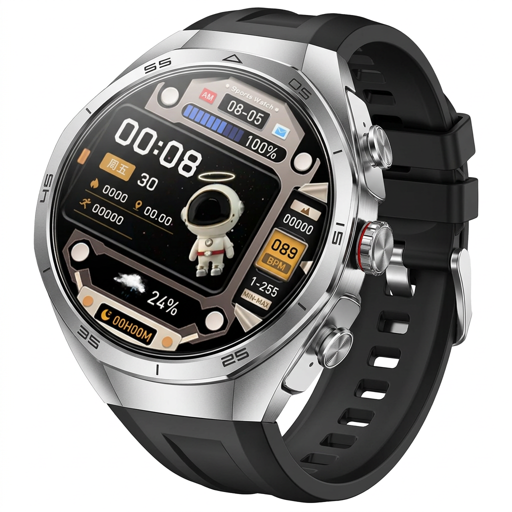 WellnessTrackr Pro smartwatch black variant