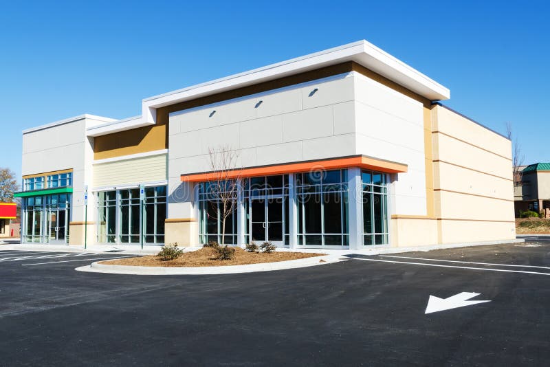 Small commercial development building exterior
