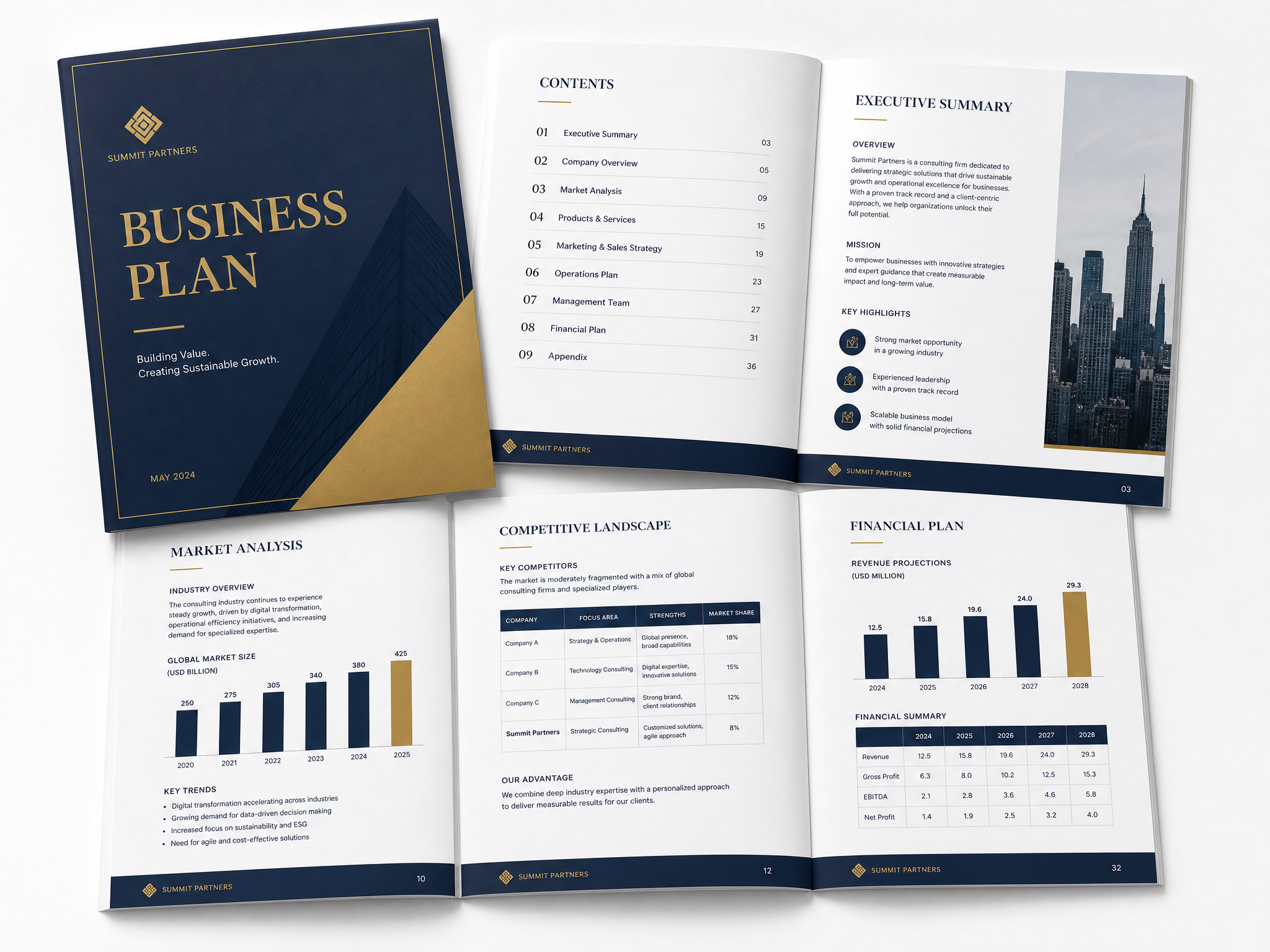 Sample professional business plan document prepared by Ease Life Ventures