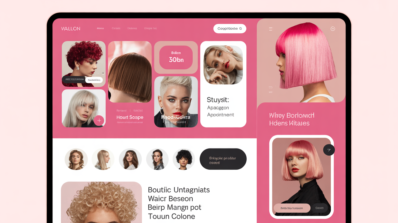 Trendy Hair Studio website preview