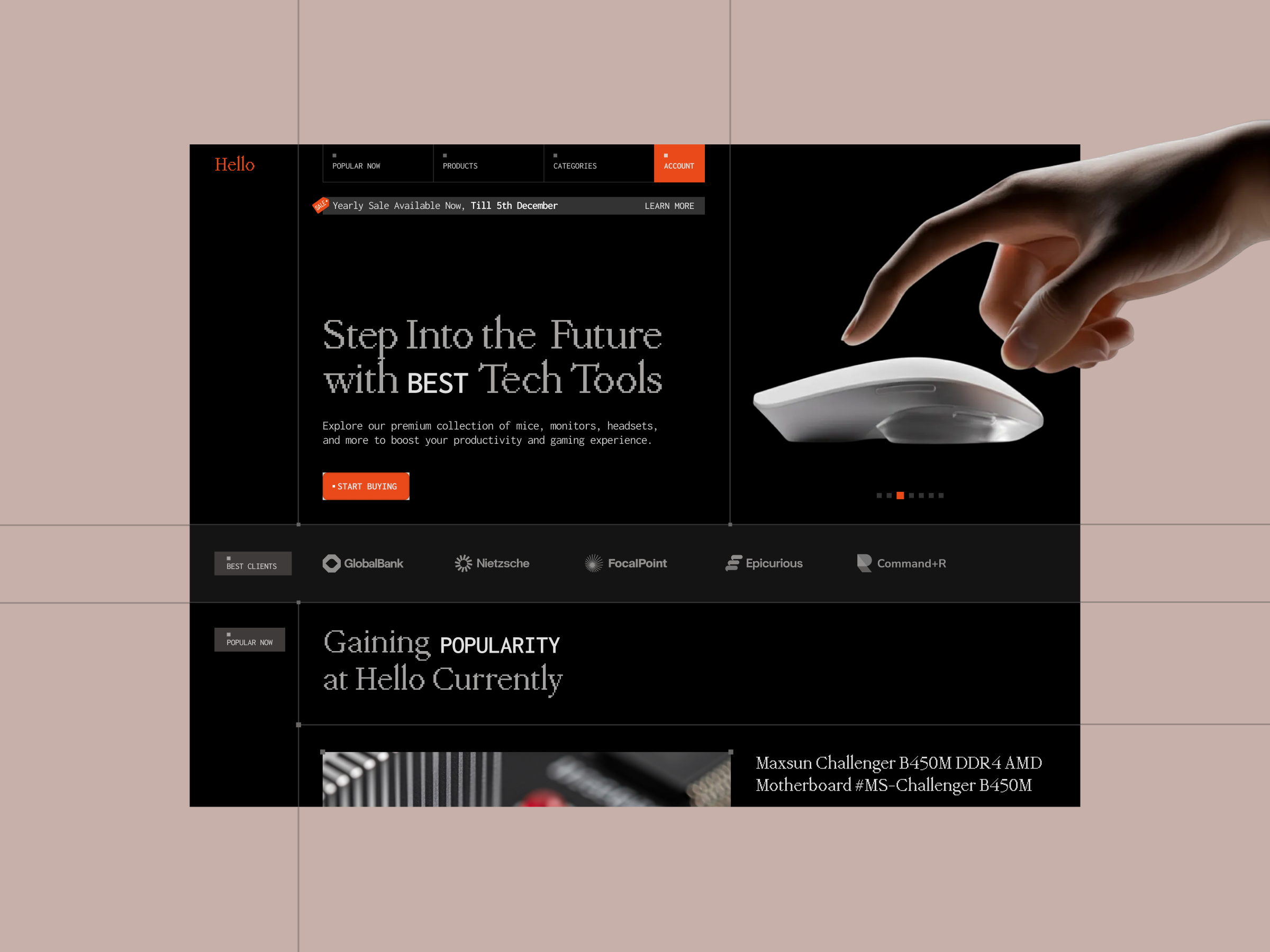 Mẫu website TechVault - Công nghệ