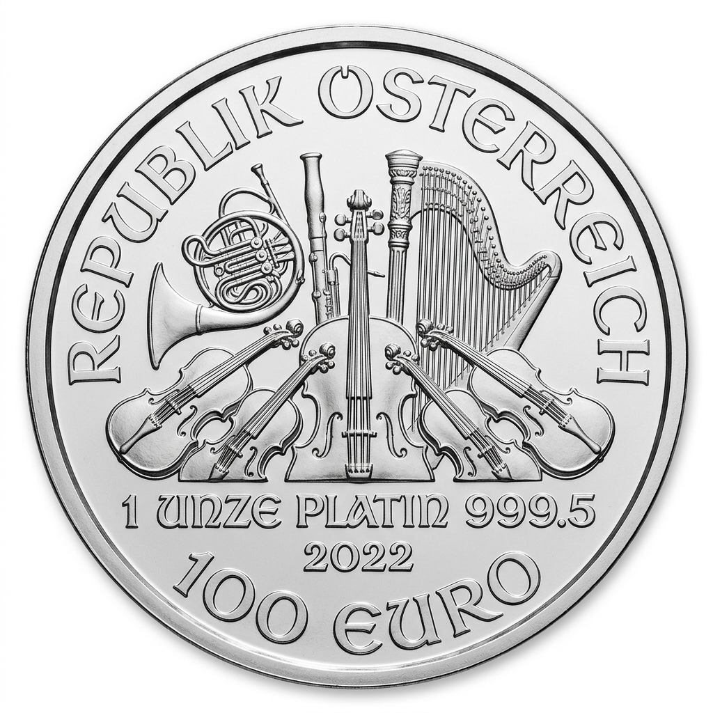 Austrian Mint 1 oz Philharmonic 2022 Platinum Coin