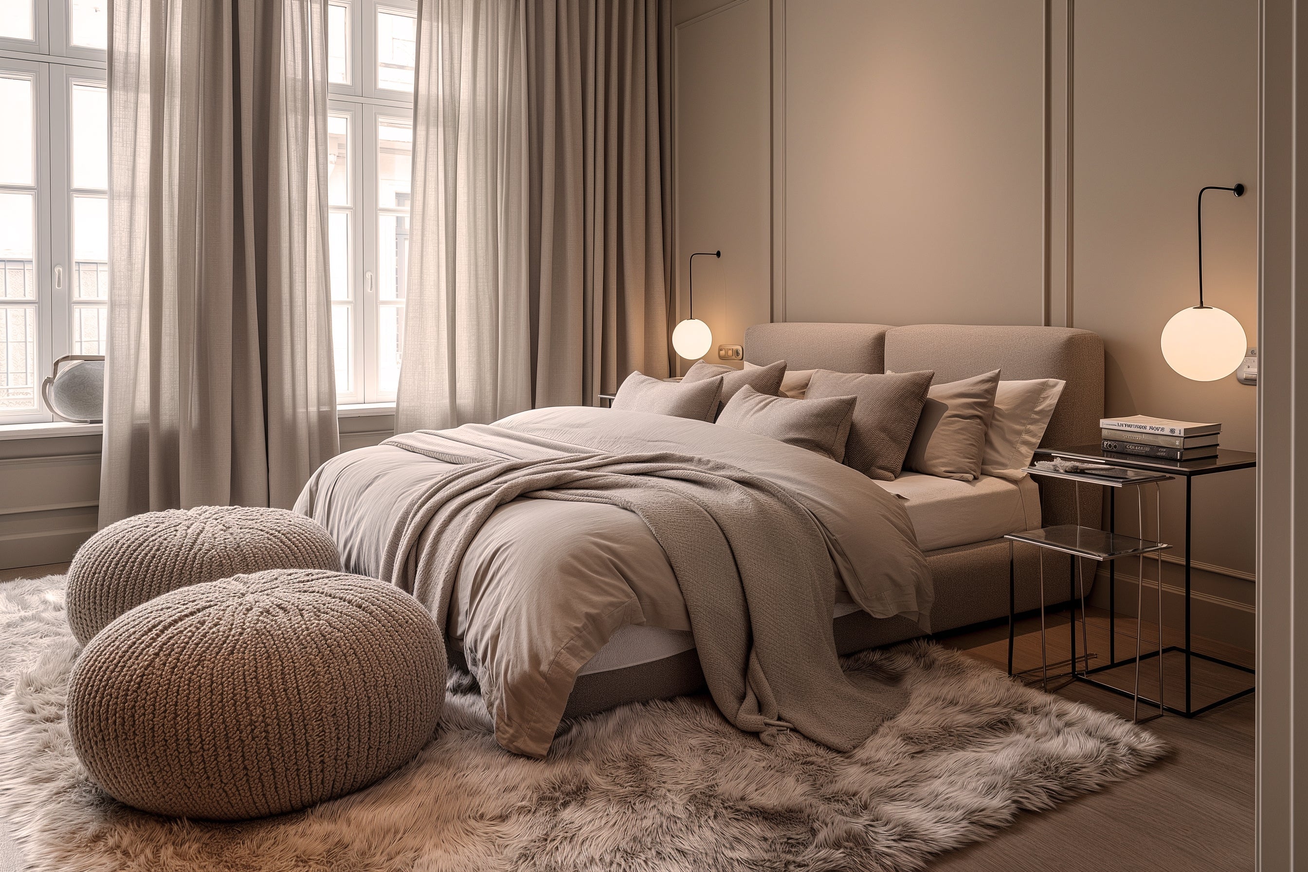 Luxueuze slaapkamer met premium textiel