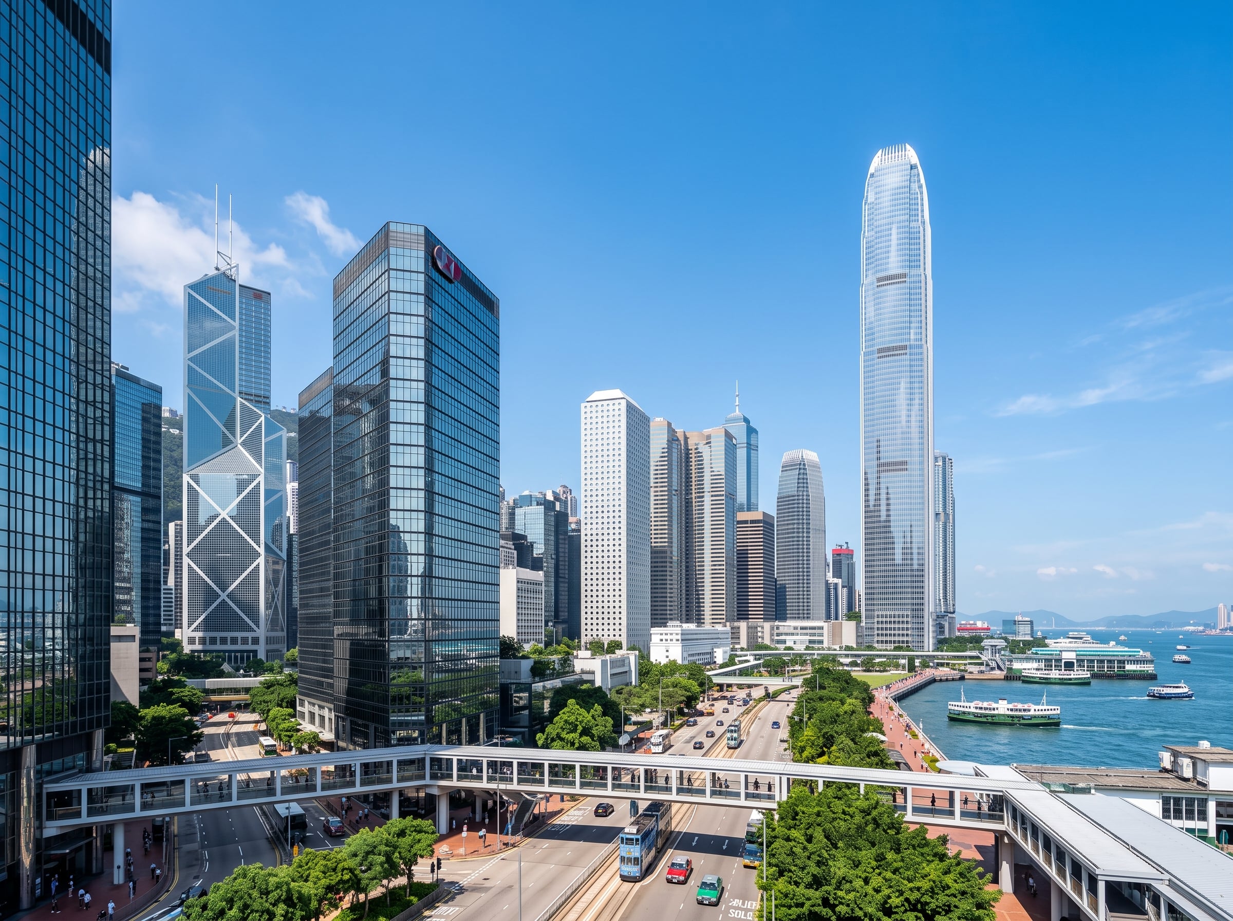 Hong Kong Central business district office towers