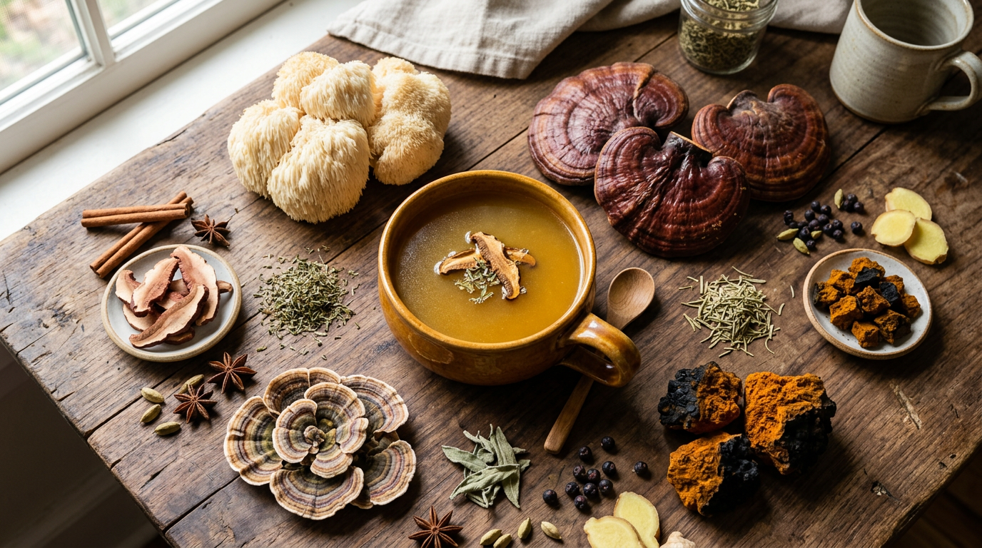 Cooking with Medicinal Mushrooms: Broths, Elixirs and Morning Tonics