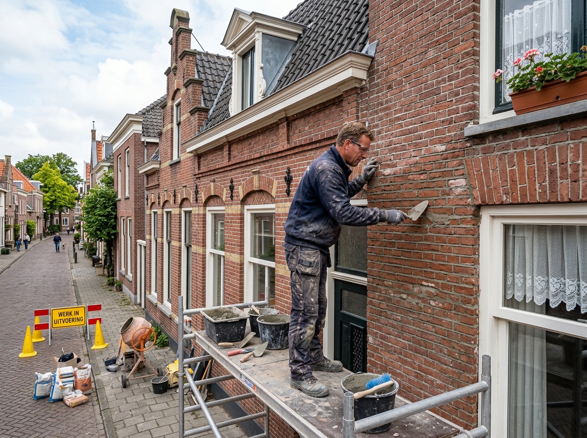 Masonry service on a Dutch style house