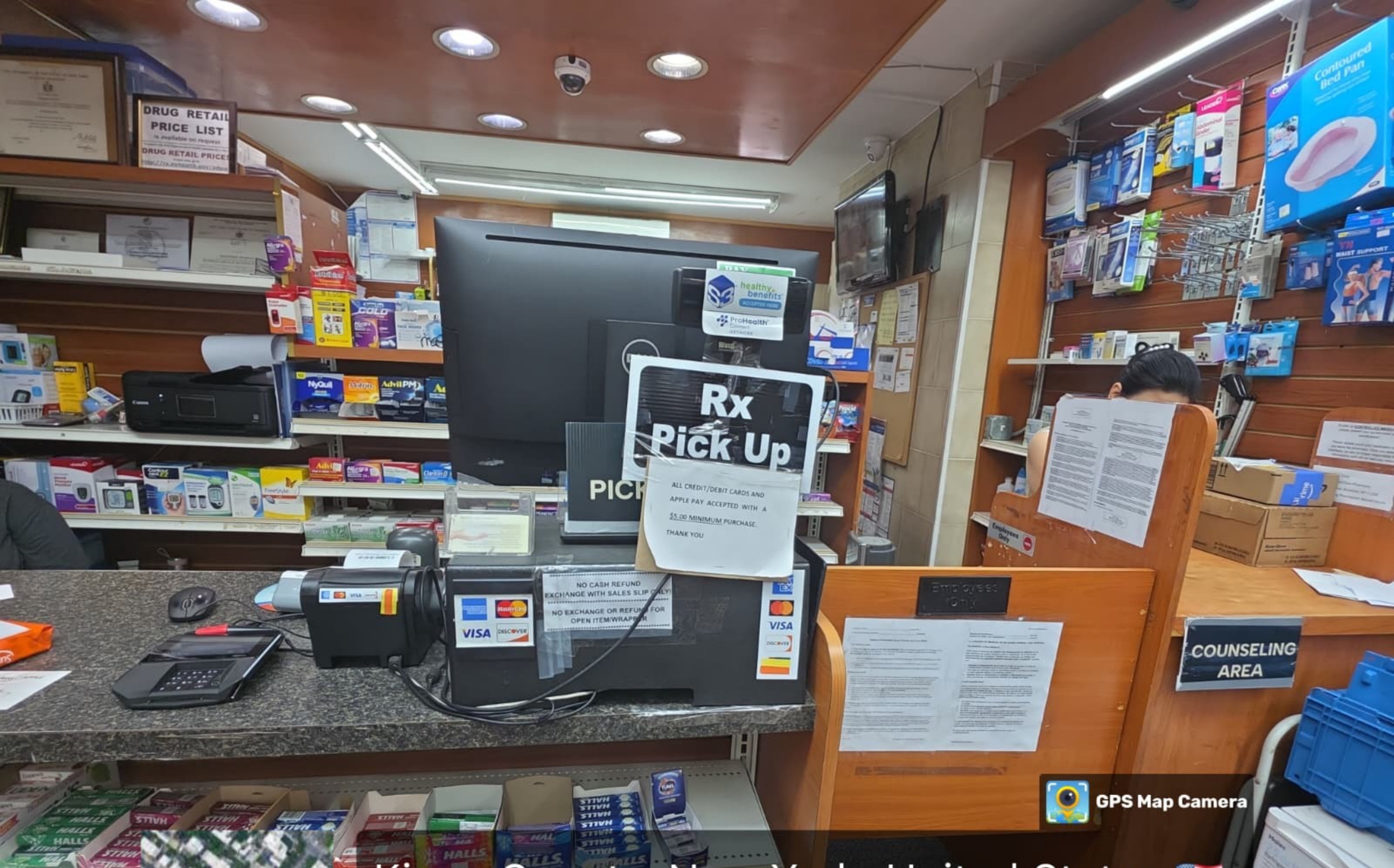 Professional pharmacist workspace