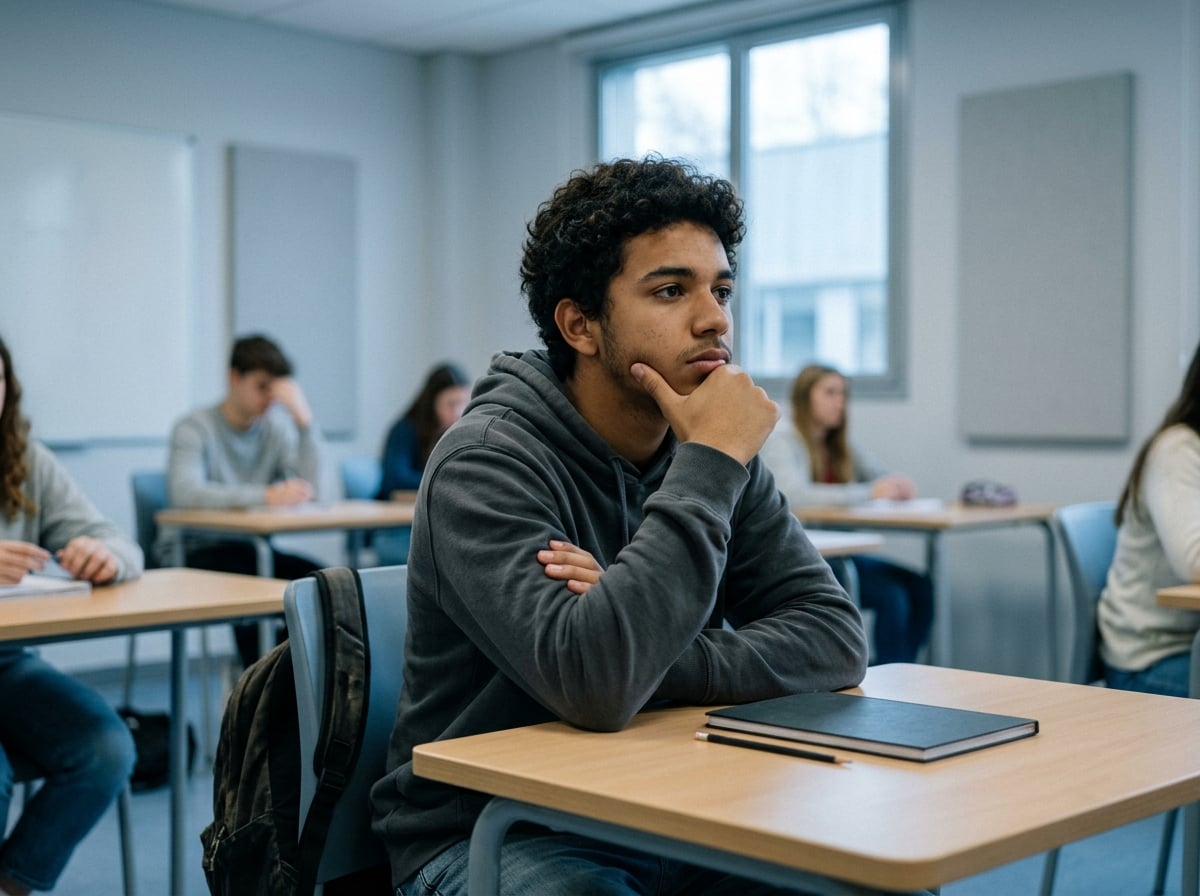 Adolescente inseguro diante de uma oportunidade