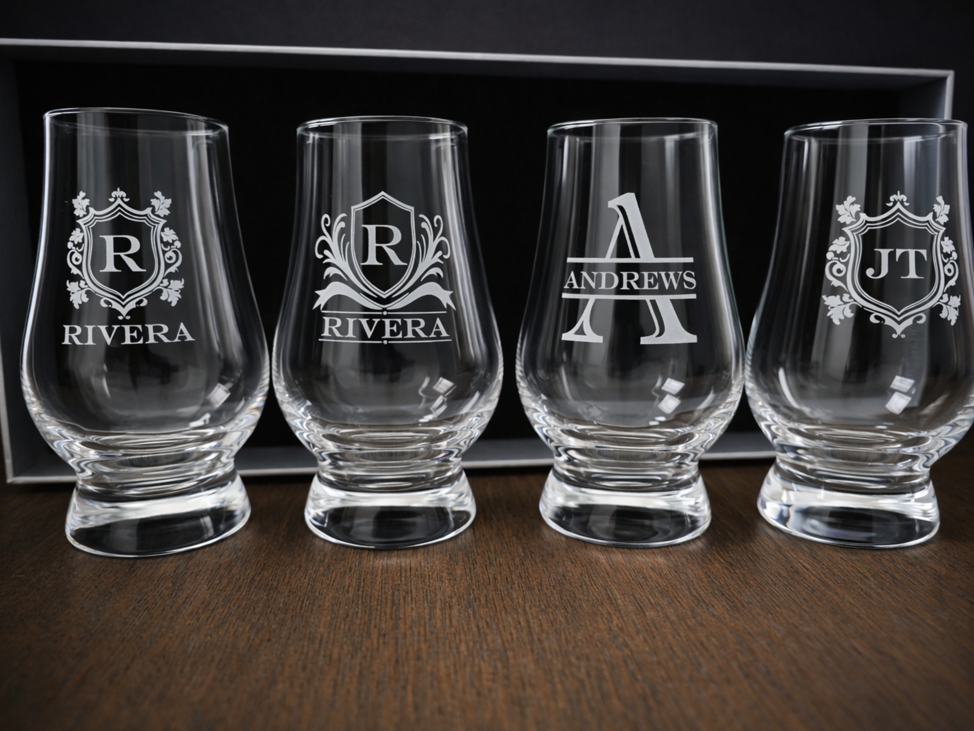 Laser engraved glassware