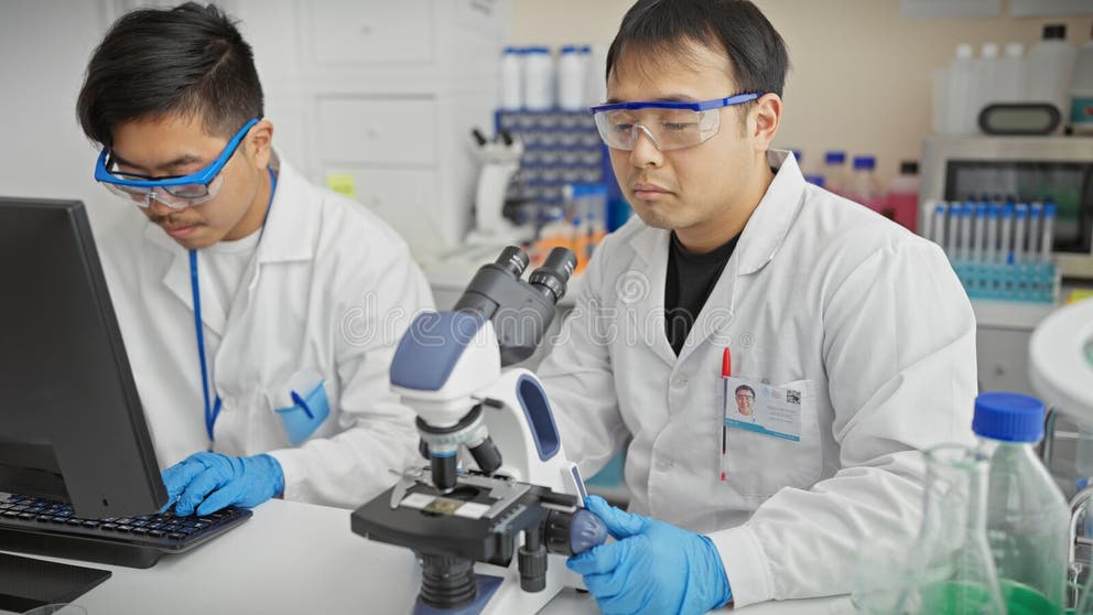 Researchers in laboratory
