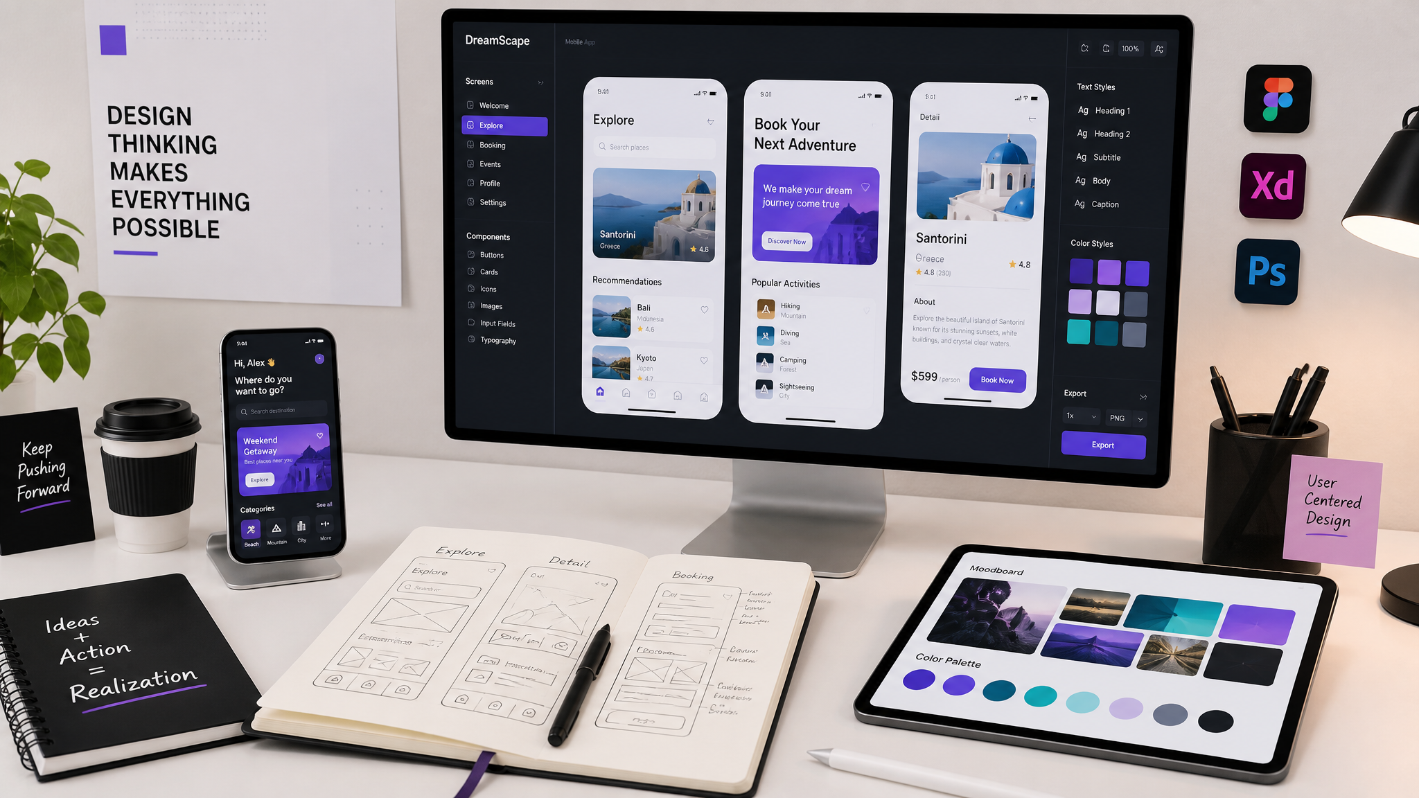 UI/UX Ekran Tasarımı Konsepti — AI ile üretilmiş kapak görseli