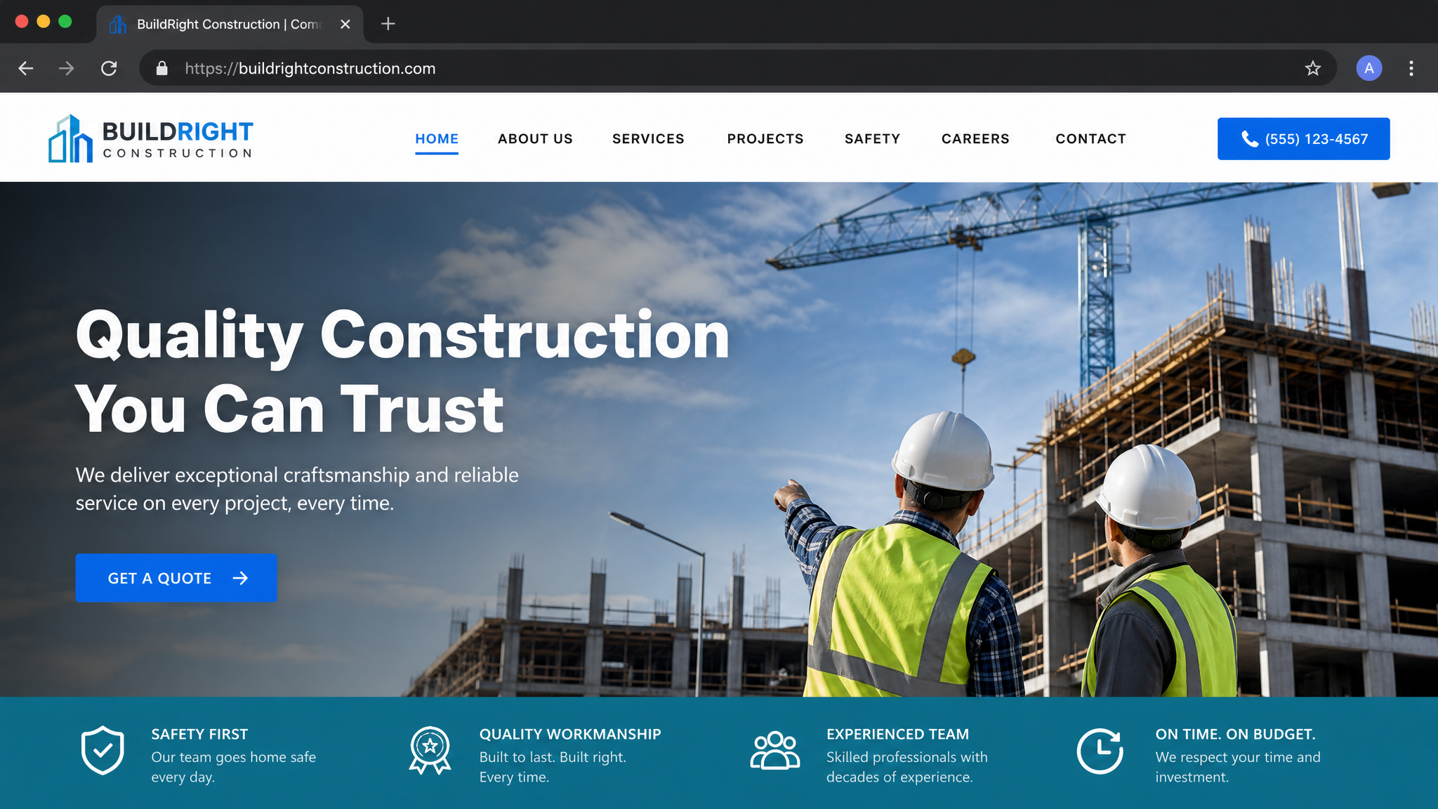 Bay Area Builders - General Contractor website design by LocalWebEdge