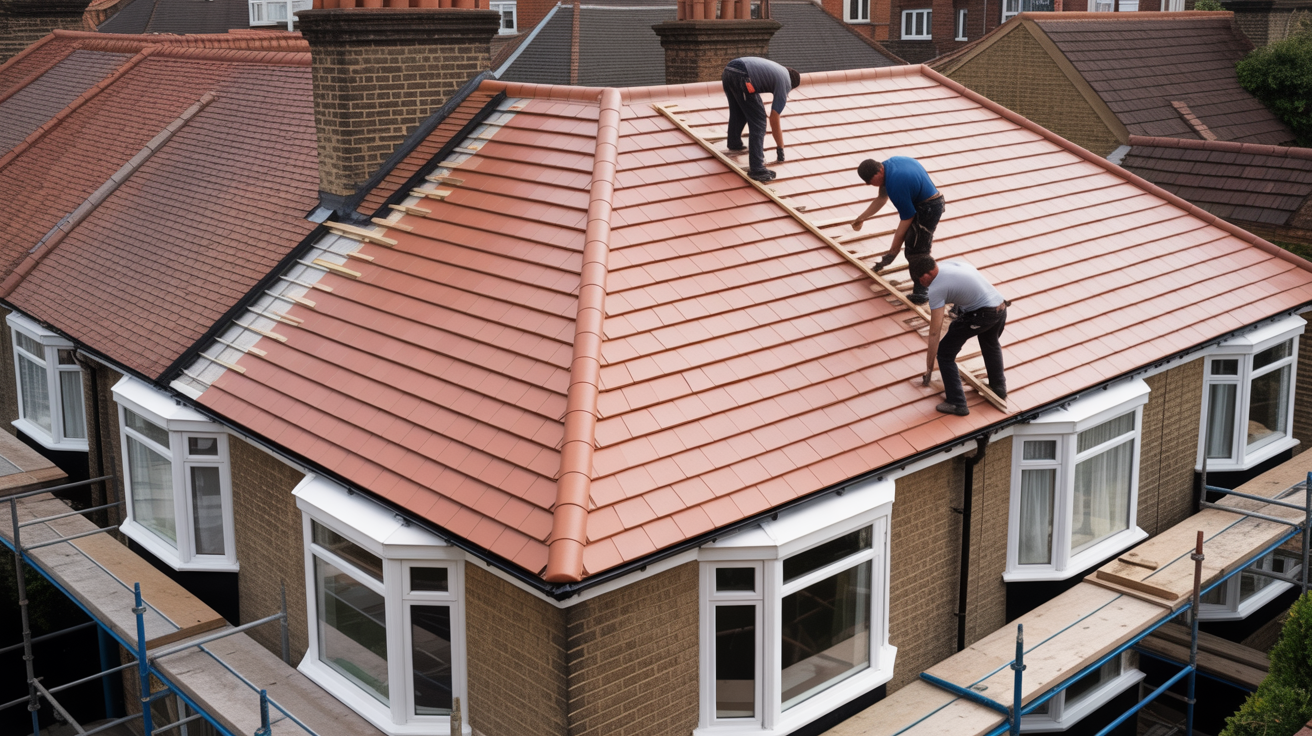 Clay Tile Roof on Semi-Detached Property, Leeds
