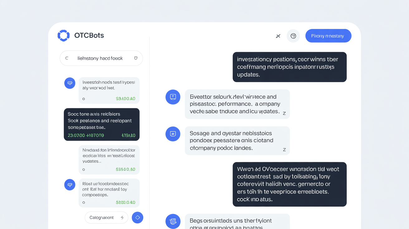 OTCBOTS chatbot interface demonstration