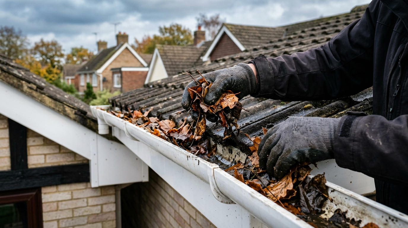 Gutter Cleaning by WD Tree Surgery Belfast