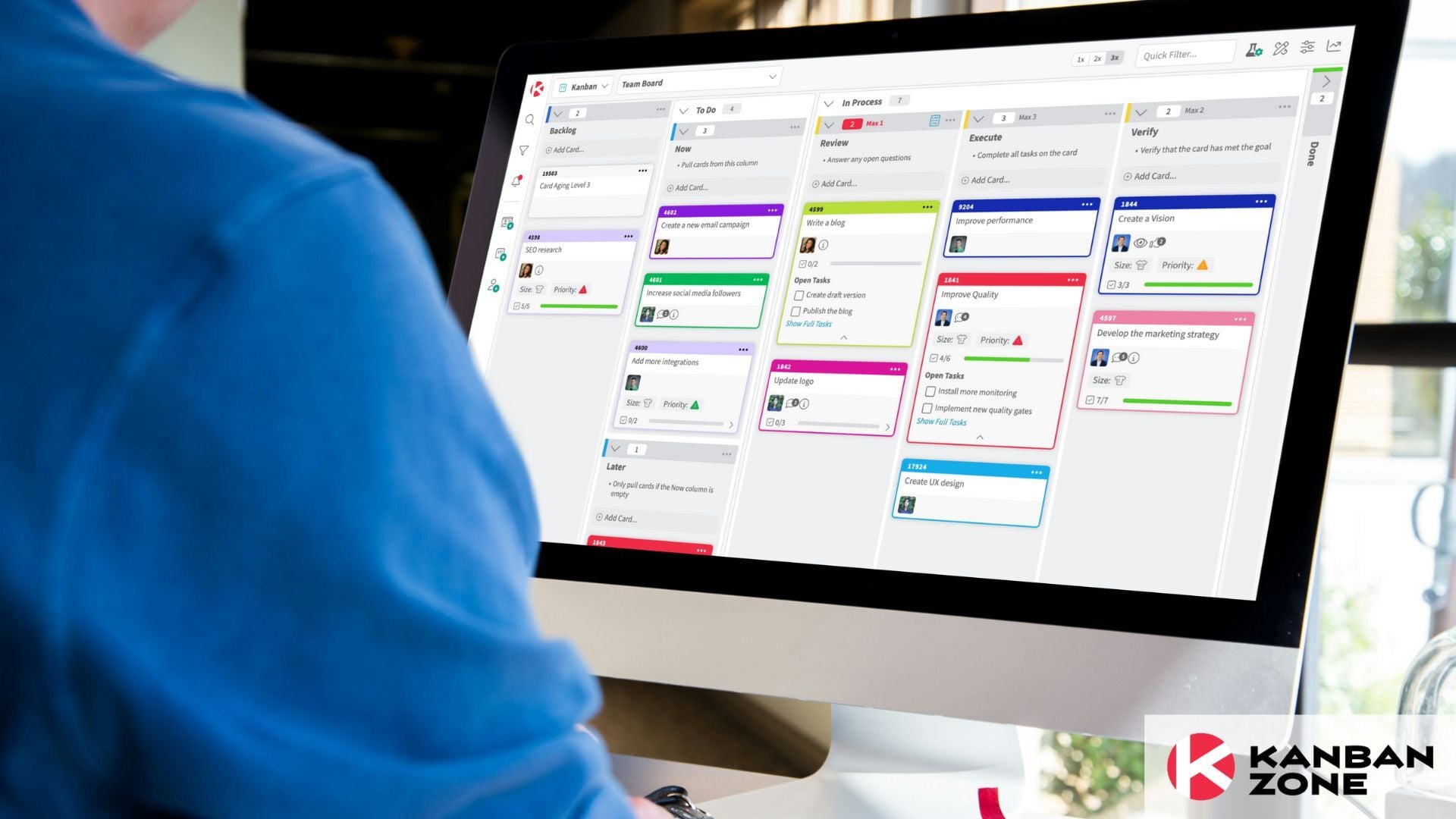Workflow pipeline management dashboard displayed on computer screen