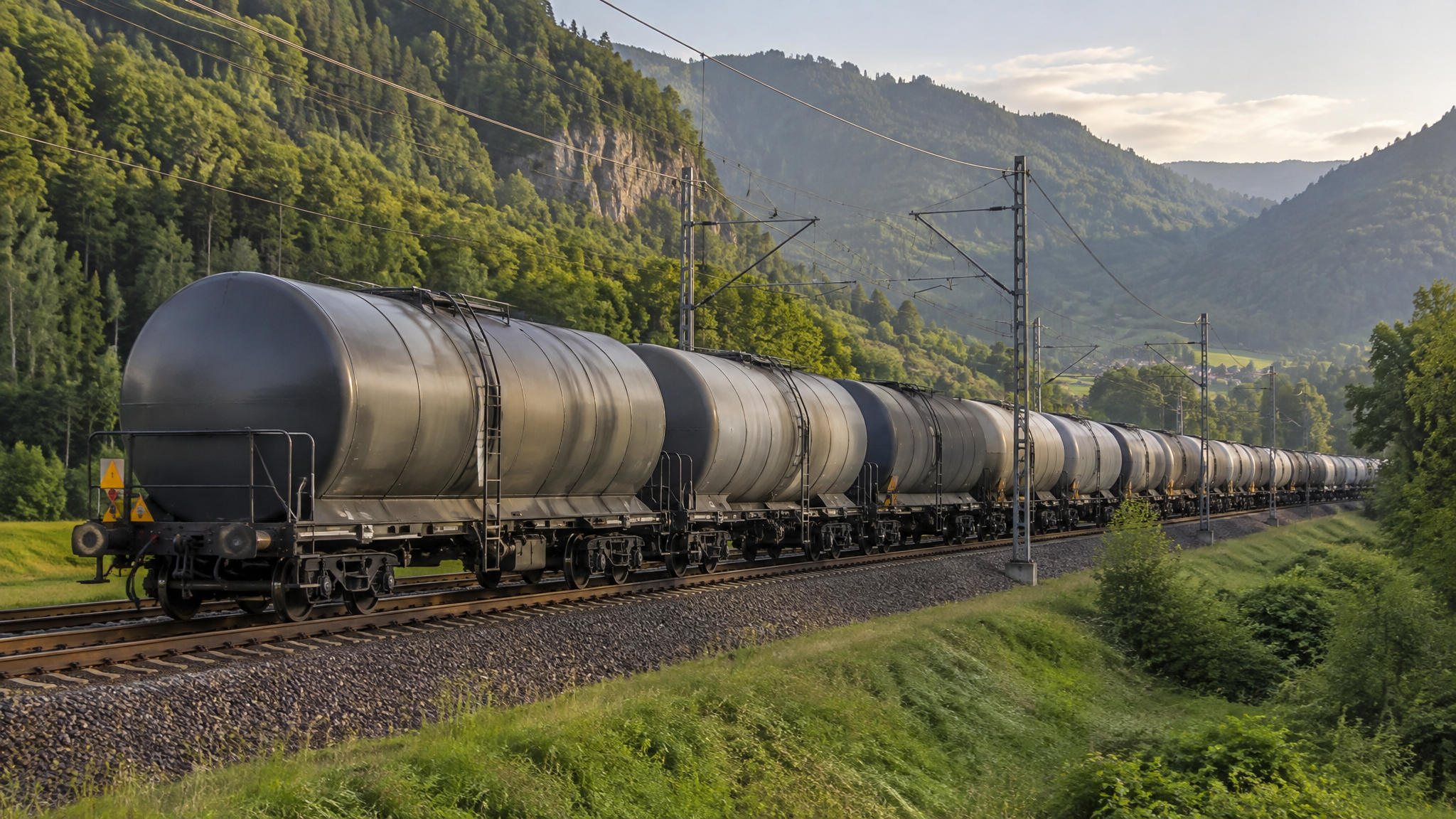 Rail tank wagons for fuel transport