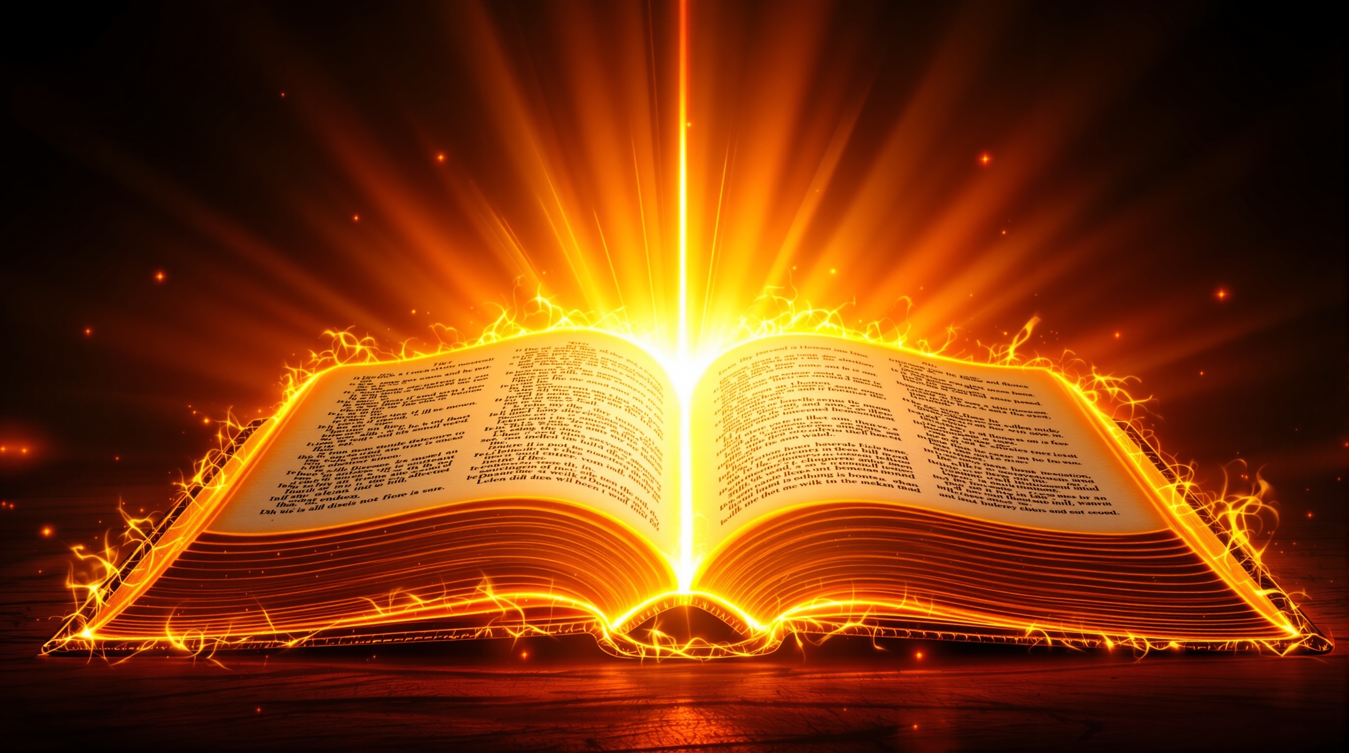 Bible radiating light