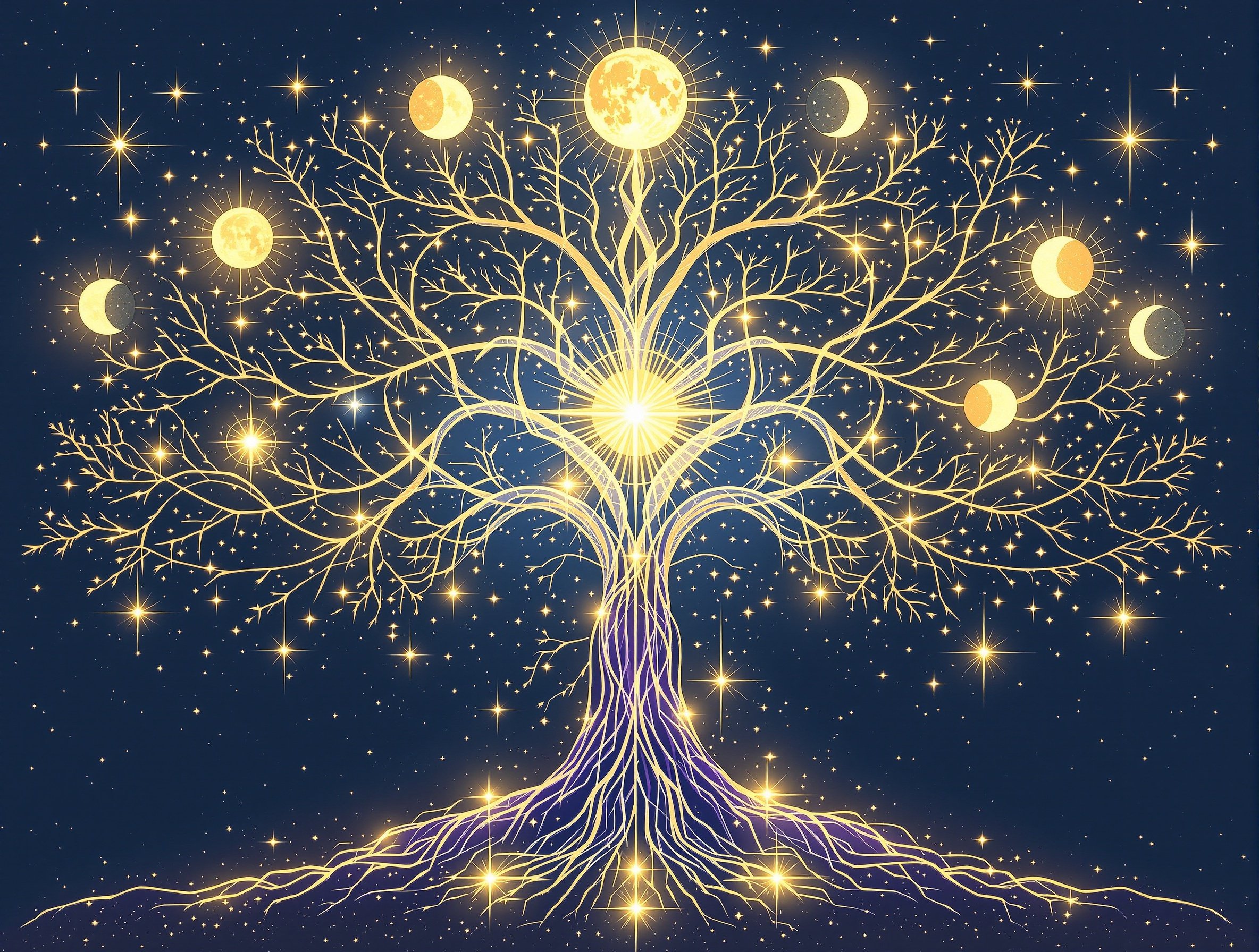 Cosmic family tree with generational patterns