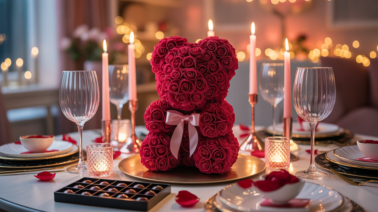 Saint-Valentin : Pourquoi Offrir un Ours en Roses ?