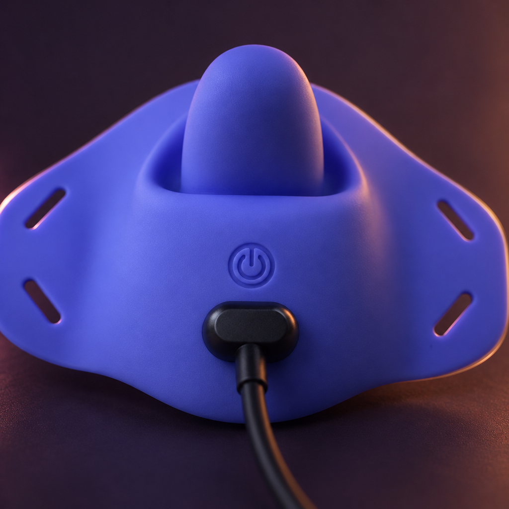 Magnetic charging cable attached below the power button