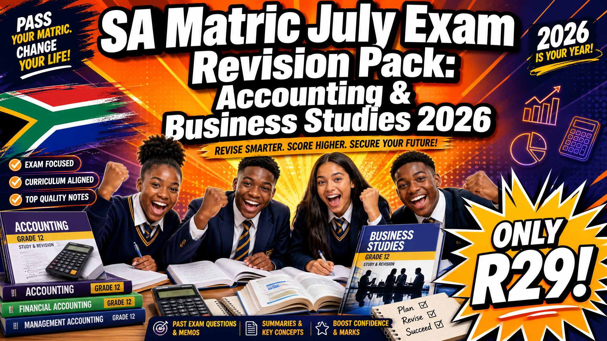 SA Matric July Exam Revision Pack: Accounting & Business Studies 2026