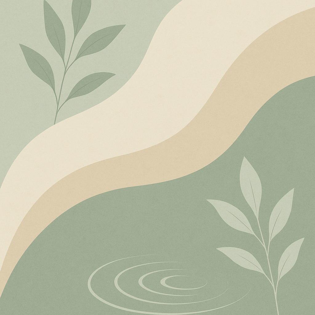 Professional wellness coaching concept with abstract flowing forms representing growth and balance