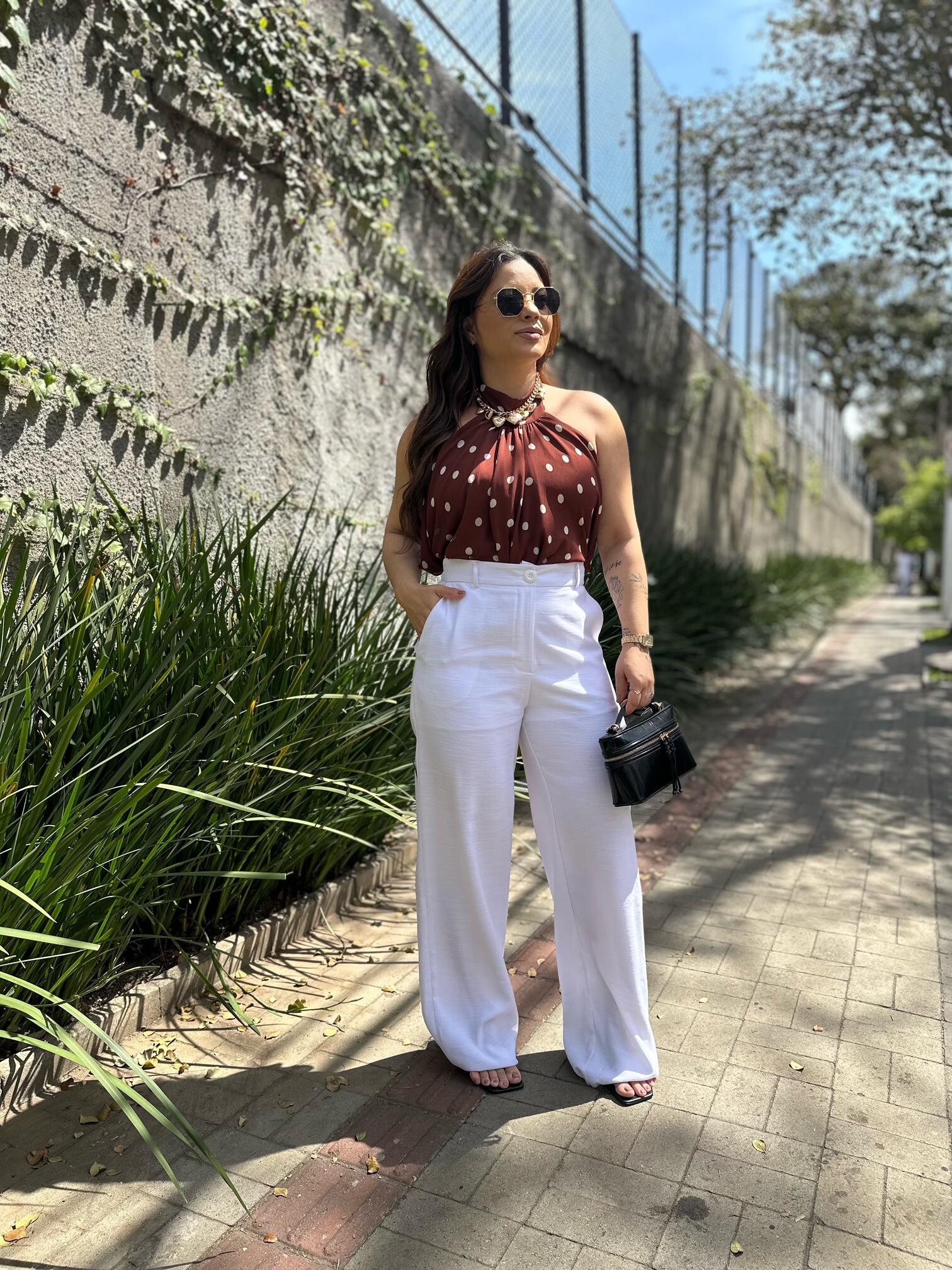 Calca Wide Leg Alfaiataria