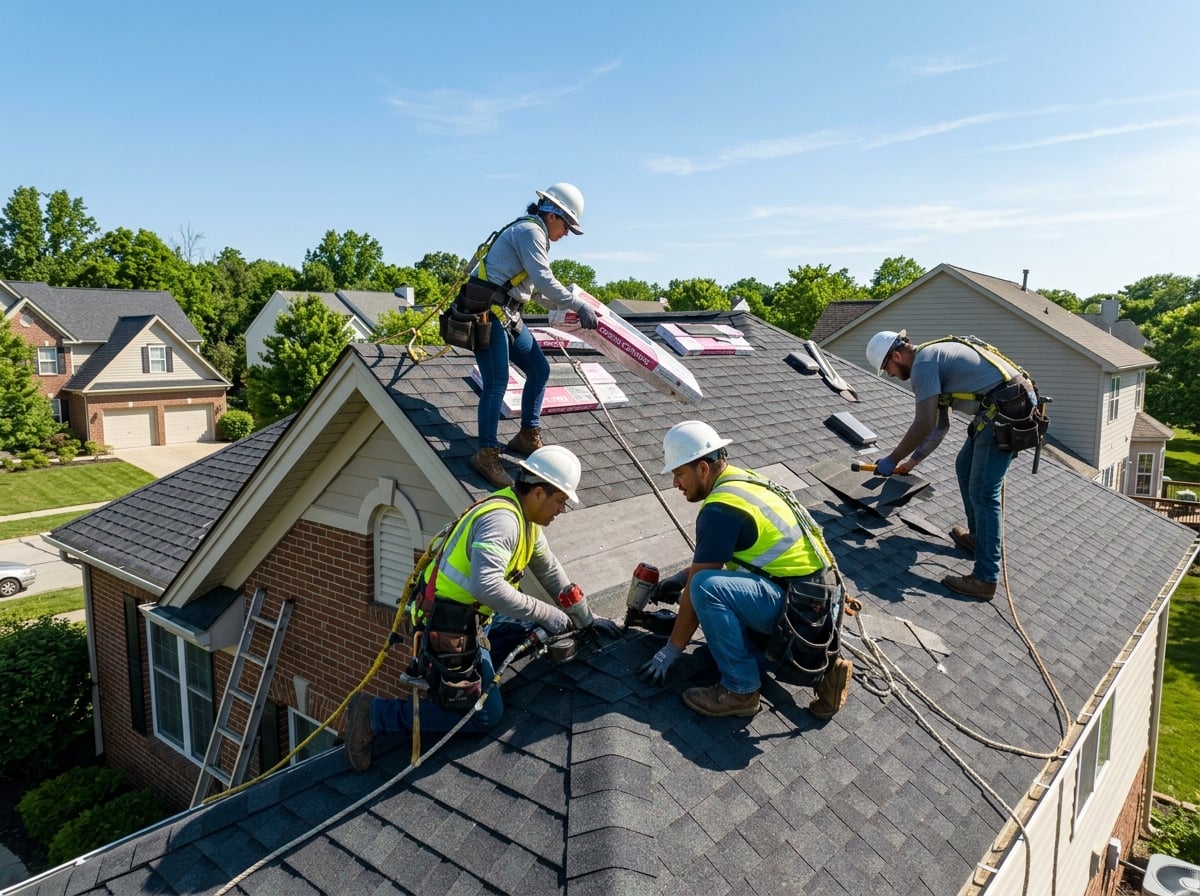 Silver Valley Roofing team at work