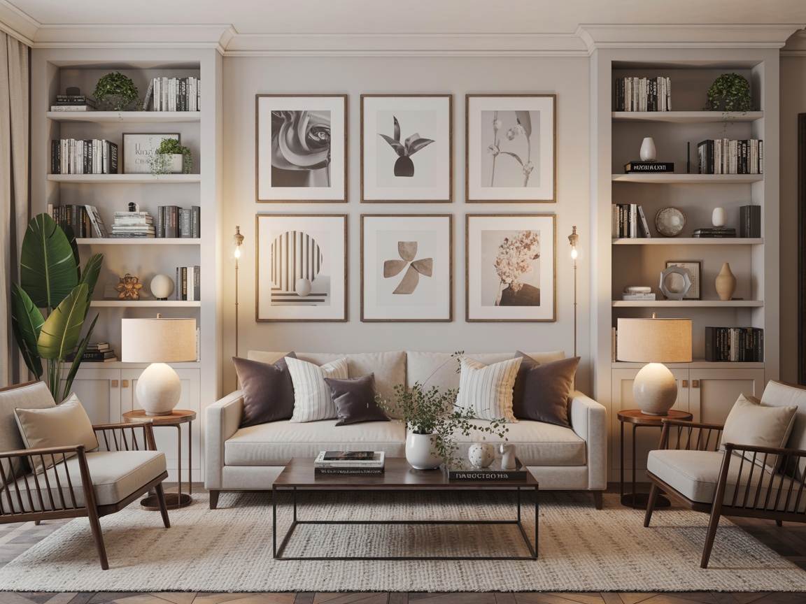 Beautifully styled interior space