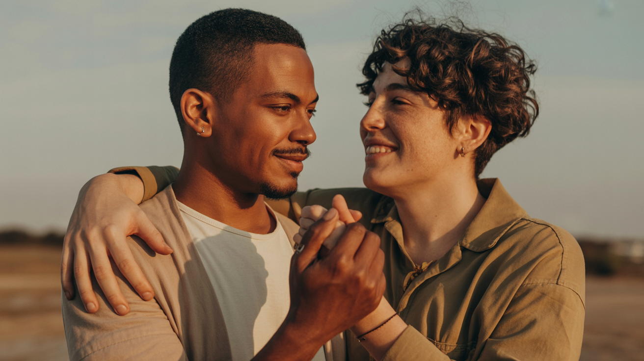 LGBTQI+ couple showing resilience