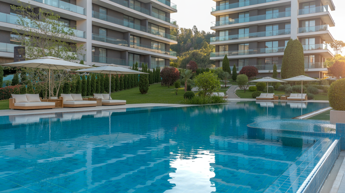 Luxury pool area