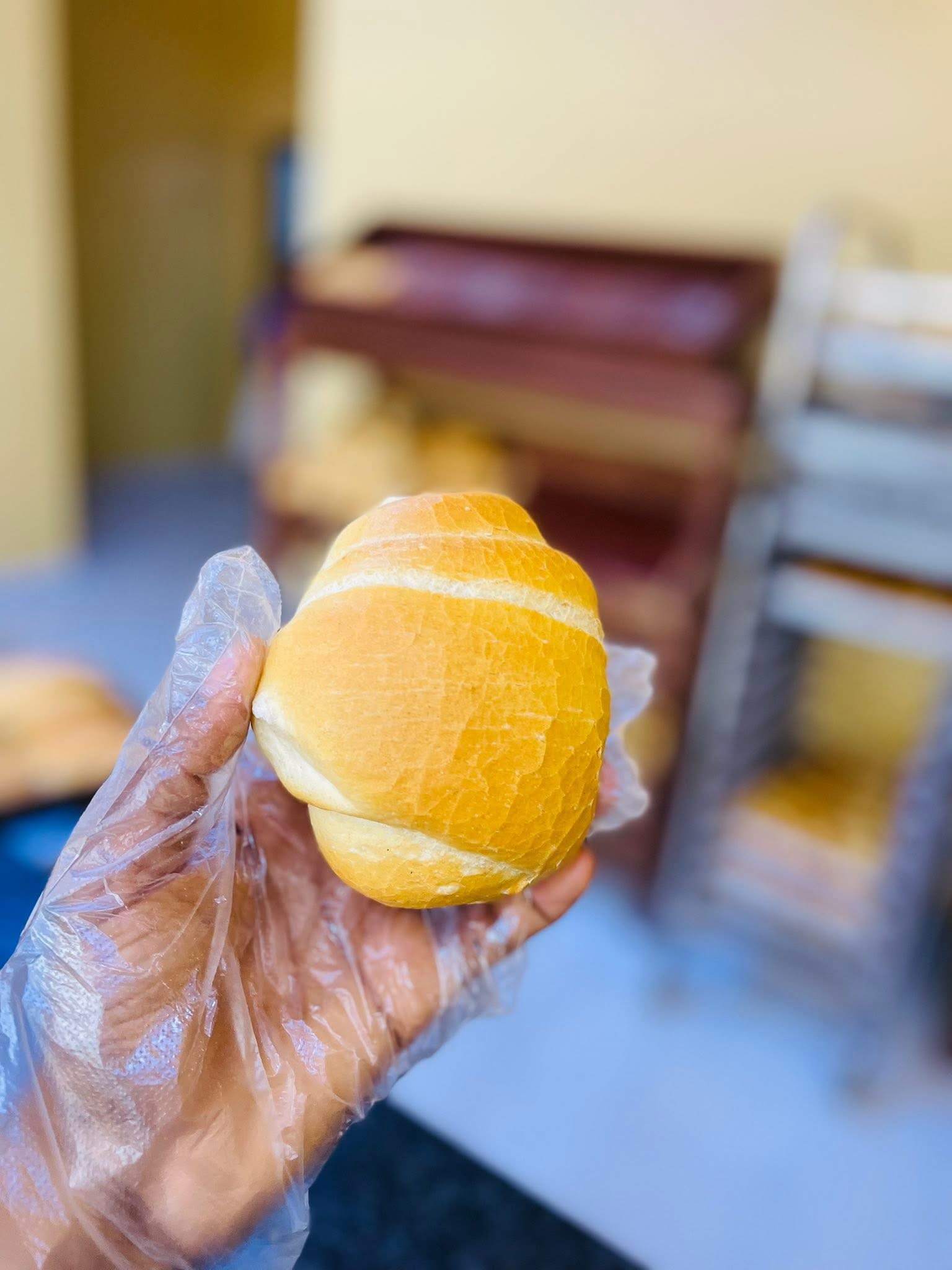 Pão com corte